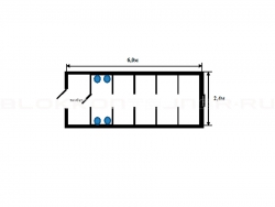 Душевая из БК 6м